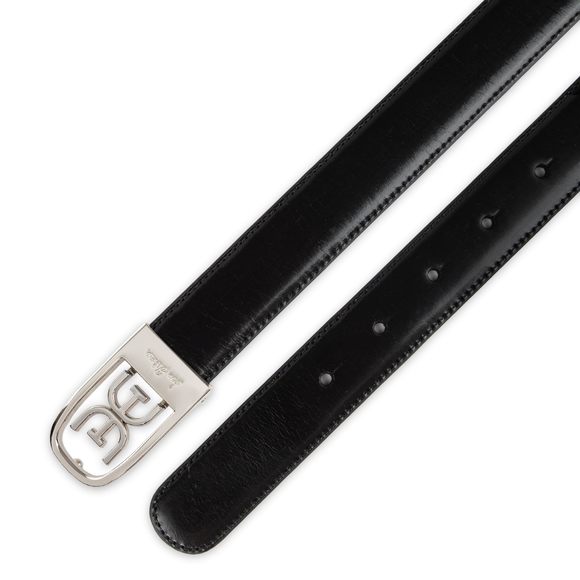 Women's Clasp Logo Buckle Dress Belt, Black, Large🐋 - Picture 5 of 6